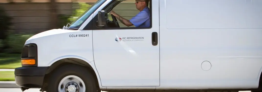 KIC Refrigeration service vehicle serving Bellevue area